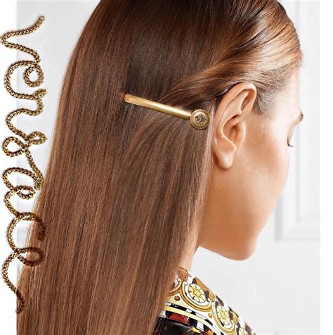 versace gold medusa hair clip|Women's Designer & Luxury Hair Accessories .